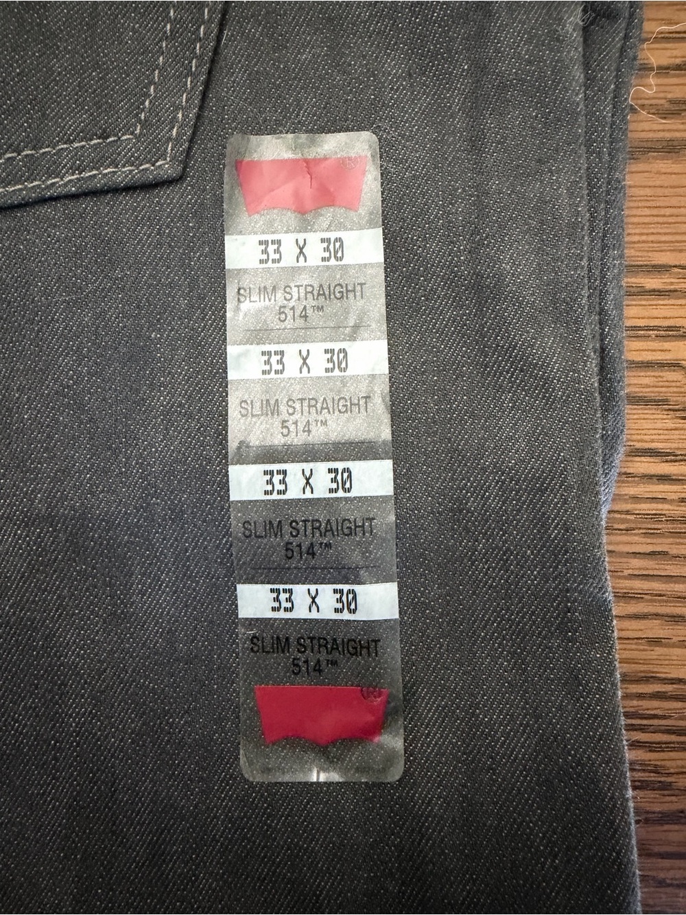 Levi's Men's Charcoal Straight Jeans - Picture 6 of 6